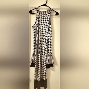 Women's Dress,Venus,Medium,Black and White